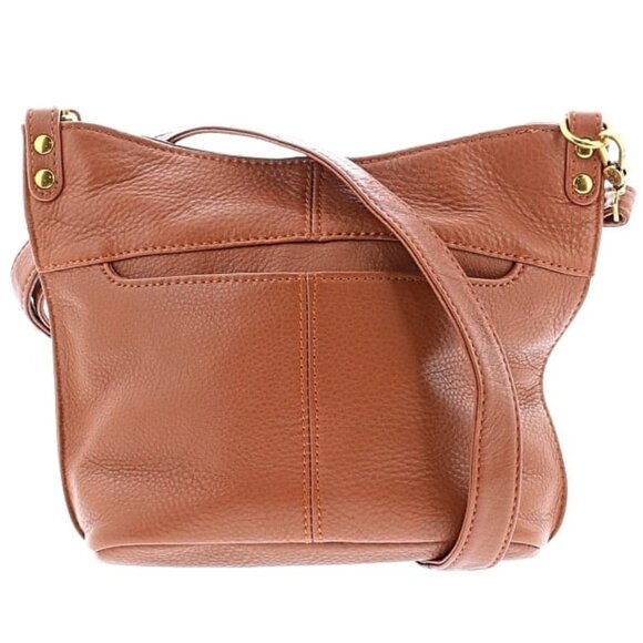 HOBO Cognac Leather Pier Small Crossbody Magnet Magnetic Closure Handbag Purse - Picture 4 of 8